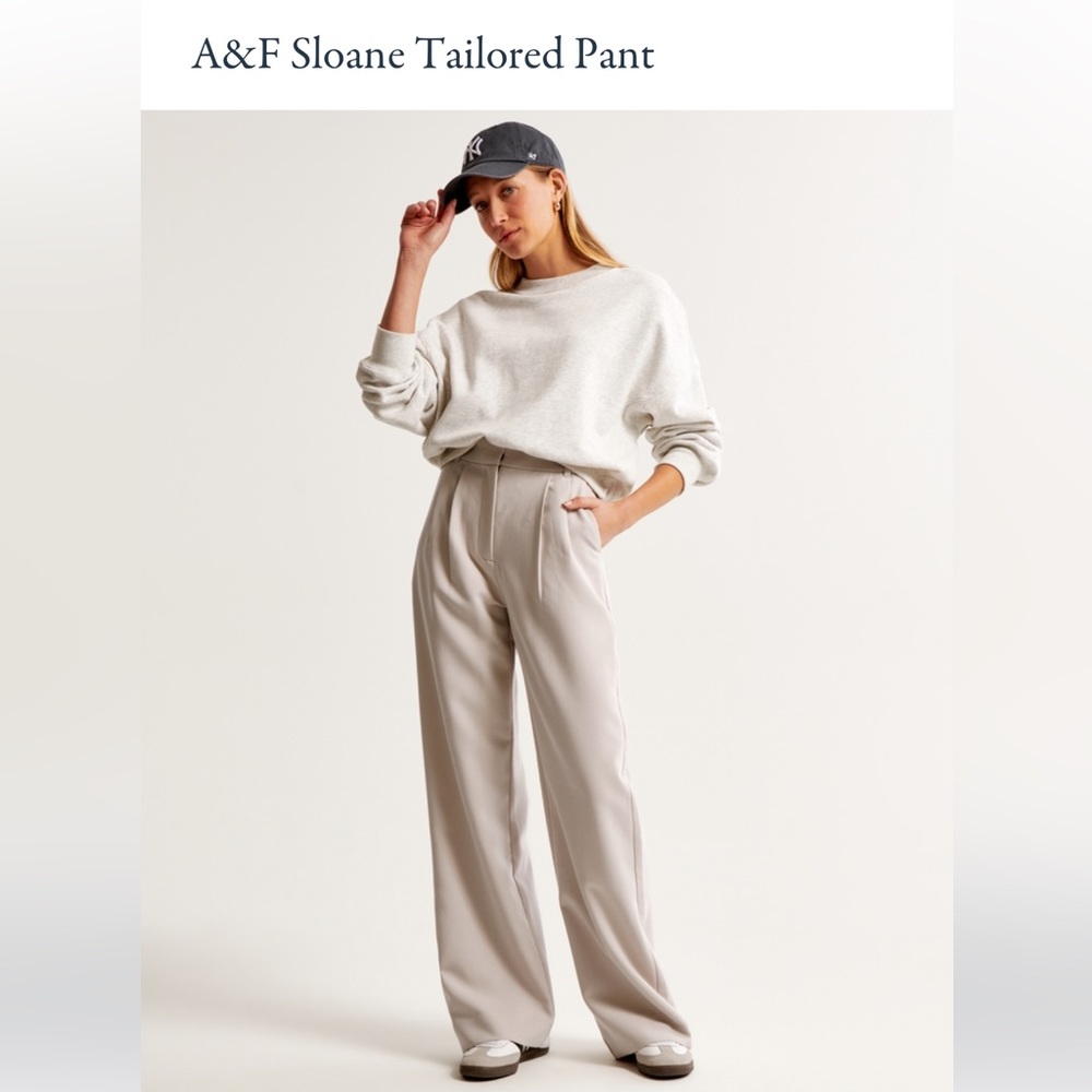 ABERCROMBIE & FITCH Sloane Tailored Pant Light Taupe. SIZE 25 Regular.